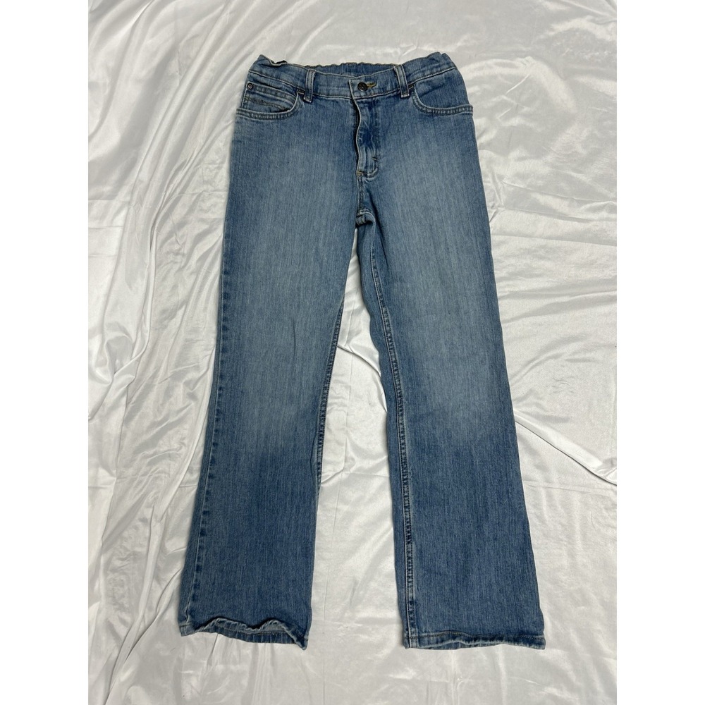 Wrangler Jeans Boys 14 REG Med Wash Straight Leg Denim Cowboy Boot Cut Workwear